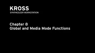 8... Korg-Kross... Global-And-Media-Mode-Functions...