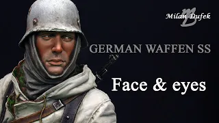 German Waffen SS - painting bust - Face and eyes