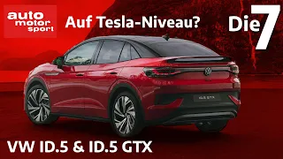 VW ID.5 und ID.5 GTX: 7 Fakten zum elektrischen SUV-Coupé von VW  | auto motor sport