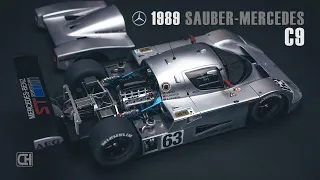 Building Tamiya 1989 Sauber-Mercedes C9 Scale Model Assembly Kit