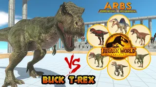 Jurassic World Dominion BUCK T-REX  vs ALL UNITS Dinosaurs - Animal Revolt Battle Simulator