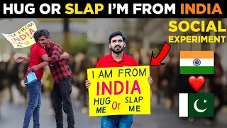 I Am From  India, Hug Me or Slap Me?(Social Experiment in Public)Blast Prank TvIHeart Touching video