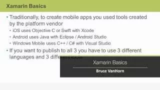 Android for .NET Developers: Xamarin Basics