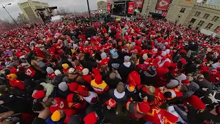 2023 Chiefs Super Bowl LVII Victory Rally Crowd Antics