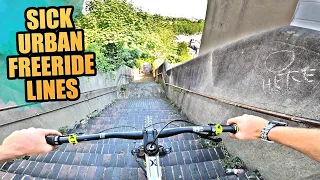 SICK URBAN MTB FREERIDE LINES AND STAIR SETS OF DOOM!