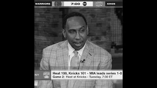 A sad day for Stephen A. after the Knicks' Game 1 loss to the Heat 😔