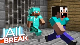 Minecraft battle: Jailbreak Noob vs Pro. Prison escape challenge!