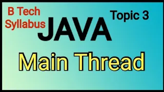 JAVA - Main Thread
