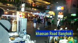 Bangkok night scenes-khaosan Road Bangkok -on Saturday Night 5th December 2020-bangkok Thailand