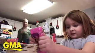 Dad hysterically dances as daughter does arts and crafts for virtual school
