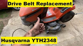 Drive Belt Replacement Husqvarna YTH2348 Lawn Mower