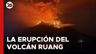 INDONESIA | La erupción del volcán Ruang obligó al cierre del aeropuerto internacional