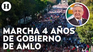 Marcha de AMLO del Ángel de la Independencia al Zócalo de la CDMX