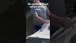 We crashed our boat on the Norfolk broads