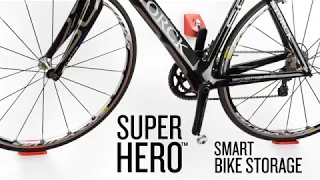 Super Hero. Smart, simple cycle storage for clipless pedals.