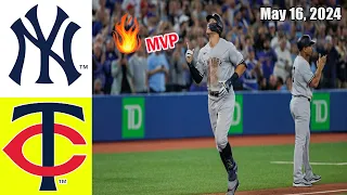 Yankees vs Twins May 16, 2024 Game Highlights | MLB Highlights | 2024 MLB Season
