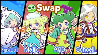 Swap Guy and a Puyo God in a 4-Player Swap Lobby - Puyo Puyo Tetris 2