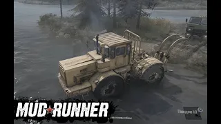 Spintires: MudRunner: Переправа - Супер-трактор всех спасает, а камаз гараж открывает!