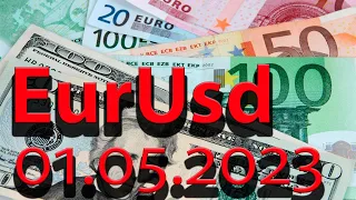 Курс евро доллар Eur Usd. Прогноз форекс 01.05.2023 евро доллар. Forex. Трейдинг с нуля.