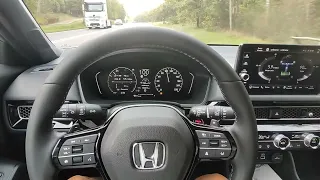 Honda Civic XI 2.0 Hybrid pierwsze wrażenia asystent jazdy po drodze szybkiego ruchu