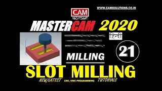 How to create Slot Milling Tool path Mastercam 2020 Tutorials Day-21