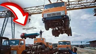 Ламповые кадры с грузовиками, автобусами и тракторами из СССР №13