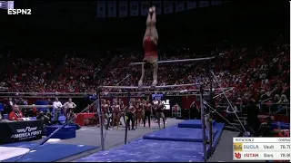 Utah's Maile O'Keefe nearly perfect with spectacular 9.95 bars routine vs. UCLA | Women's Gymnastics