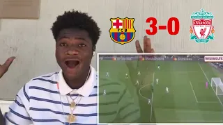 Man utd fan react to Barcelona vs Liverpool 3-0 ⚽️⚽️⚽️