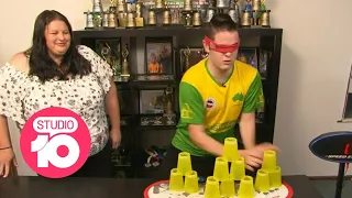 Raise A Cup For Australia’s Cup-Stacking Champion | Studio 10