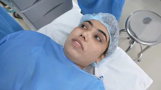 Girl Nervous before Anesthesia Intubation