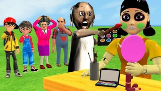 Scary Teacher 3D vs Squid Game Makeup Squid Game Doll Error and Nice  5 Times Challenge Dresses