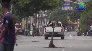 La police tire sou manifestan yo gen youn ki pran 6 bal mezanmi..