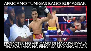 GRABE PINOY PINABAGSAK NG NAKATAYO ANG UNDEFEATED AFRICAN BOXER! NEW WBO CHAMPION