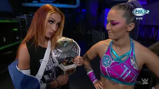 Becky Lynch habla con Tegan Nox aparece Natalya en Backstage - WWE Raw 02/10/2023 (En Español)