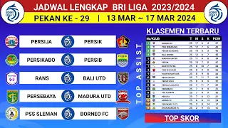 Jadwal Lengkap BRI Liga 1 2024 pekan 29 - Persija vs Persik - Persib vs Persikabo - Klasemen Terbaru