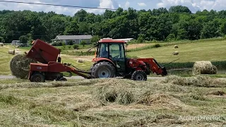 Baling hay with RK55 and Case 3450 baler (same as new idea 484)