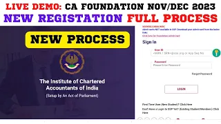 CA Foundation November 2023 Registration Process | How To Register CA Foundation |CA Course Register