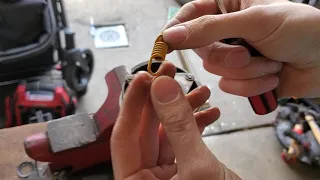 Moped clutch spring installation tip