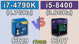 i5 8400 (3.9GHz) vs i7 4790K (4.7GHz) OC  | Which is a better for money...???