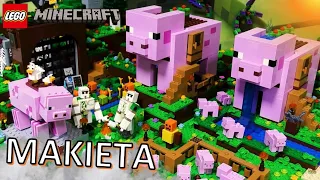 FARMA ŚWIŃ 🐷 w LEGO MINECRAFT / MAKIETA | Maciek i Klocki