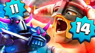 DOMINATING OVER LEVELED MID LADDER PLAYERS WITH PEKKA BRIDGE SPAM😁 CLASH ROYALE