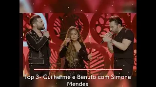 Top 3 - Guilherme e Benuto com Simone Mendes #sertanejo #top