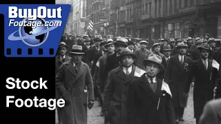 Jewish WWI Vets March Against Anti-Semitic Stance Of Adolf Hitler 1933 | Stock Footage