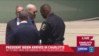 President Biden meets with CMPD Chief Jennings in Charlotte