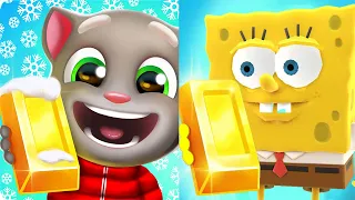 Talking Tom Gold Run vs Spongebob: Sponge On The Run Android Gameplay