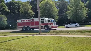 Cornelius Lemely Fire Department Rescue 4 Responding