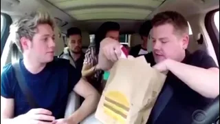 One direction Carpool Karaoke Mcdonalds footage