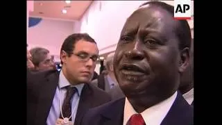 Cholera sufferers in Zim, Kenya PM comment at WEF