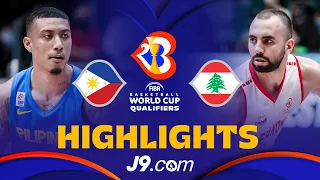 🇵🇭 Philippines vs 🇱🇧 Lebanon | J9 Basketball Highlights - #FIBAWC 2023 Qualifiers