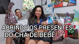 DIÁRIO DA GRAVIDEZ - ABRINDO OS PRESENTES DO CHÁ DE BEBÊ DO NOSSO BABY BOY